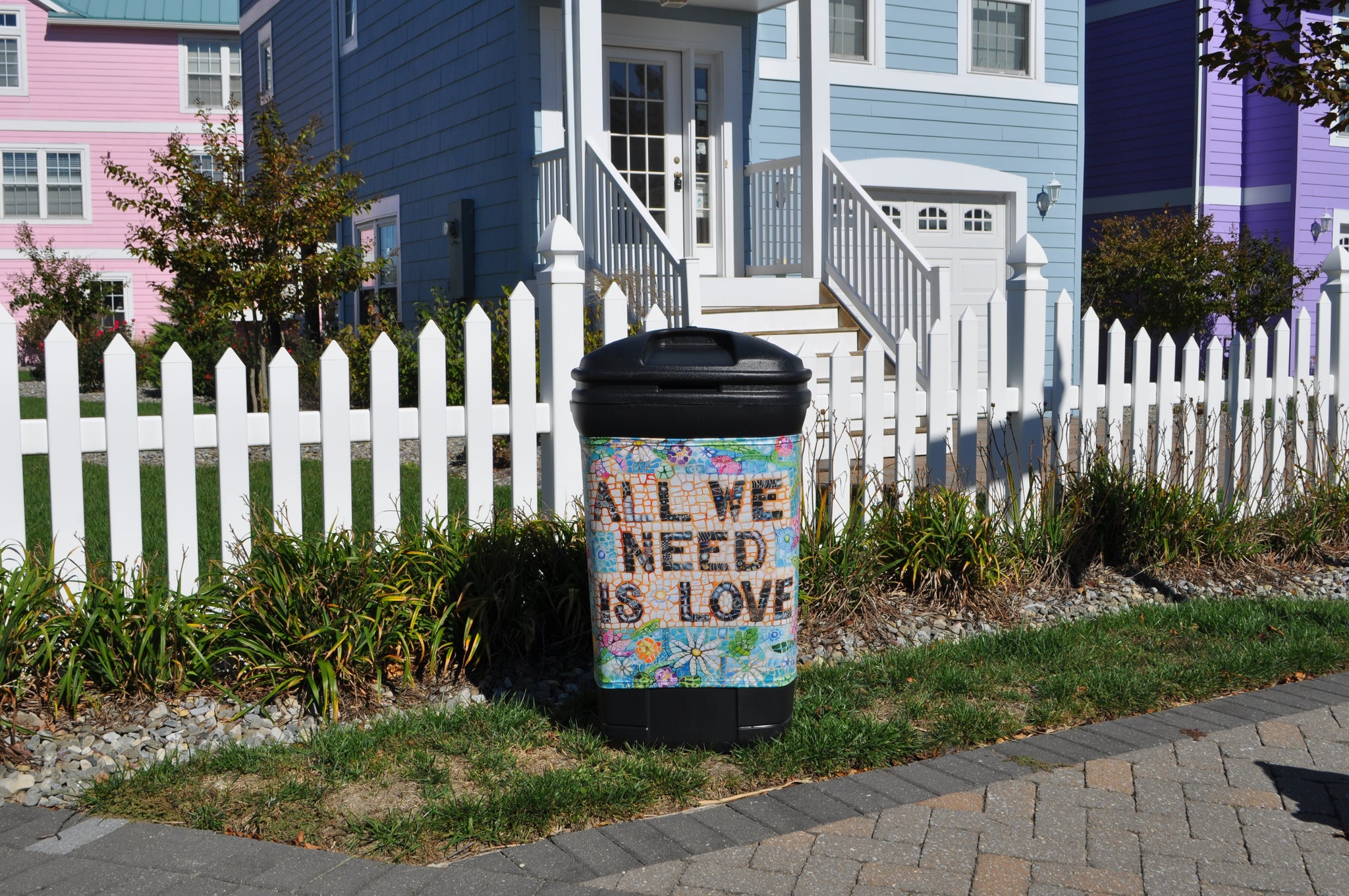 All We Need Is Love Cover   Browse Our Designer Trash Can Covers